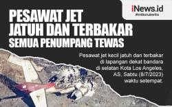 Infografis Pesawat Jet Jatuh dekat Los Angeles Tewaskan Semua Penumpang