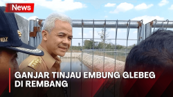 Tinjau Embung Glebeg di Rembang, Ganjar: Antisipasi Kekeringan, Akan Kami Tambah Terus