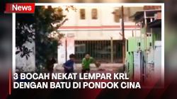 Nekat, 3 Bocah Lempar Kaca KRL dengan Batu di Pondok Cina