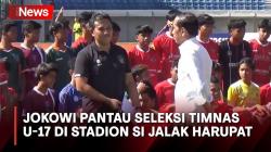 Presiden Jokowi Pantau Seleksi Timnas U-17 di Stadion Si Jalak Harupat