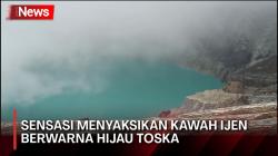 Indahnya Kawah Ijen Berwarna Hijau Toska, Diminati Wisatawan saat Liburan<