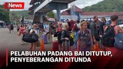 Aktivitas Penyeberangan di Pelabuhan Padang Bai Ditutup akibat Cuaca Buruk