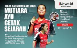 Infografis Mutiara Ayu Cetak Sejarah usai Juara Badminton AJC 2023