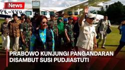 Prabowo Disambut Susi Pudjiastuti dan Ratusan Warga saat Tiba di Pangandaran
