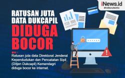 Infografis Ratusan Juta Data Dukcapil Diduga Bocor