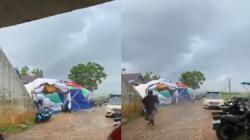 Ngeri, Tenda Acara Pernikahan Porak-poranda Diterjang Angin, Tamu Panik Berhamburan