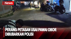 Polisi Bubarkan Perang Petasan di Sukabumi, Usai Pawai Obor<
