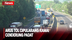 Libur Tahun Baru Islam, Situasi Arus Tol Cipularang Ramai Cenderung Padat 