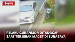 Terjebak Macet, Komplotan Curanmor Ditangkap di Surabaya, Mobil Pelaku Sempat Dirusak Massa