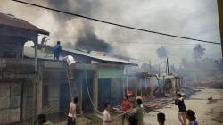 Kebakaran di Rokan Hilir, 30 Rumah Ludes Dilalap Kobaran Api