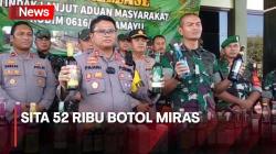 Aparat Gabungan Ungkap 5 Gudang Miras di Indramayu, Sita 52 Ribu Botol<