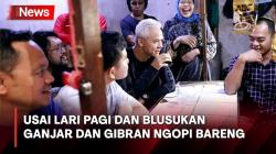 Ganjar dan Gibran Ngopi Bareng usai Lari Pagi dan Blusukan di Pasar Citeureup Bogor