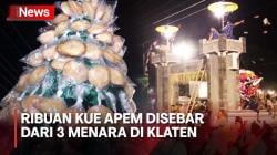 Peringati Tahun Baru Islam, Ribuan Kue Apem Disebar dari 3 Menara di Klaten