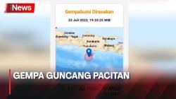 Gempa M5,7 Guncang Pacitan Malam Ini