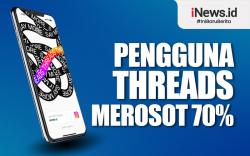 Infografis Pengguna Threads Merosot 70 Persen