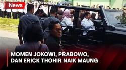Momen Presiden Jokowi Naik Ranops Maung yang Dikemudikan Prabowo
