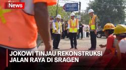Kunker ke Jawa Tengah, Jokowi Ditemani Ganjar Tinjau Rekonstruksi Jalan Raya di Sragen