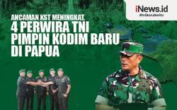 Infografis Ancaman KST Meningkat, 4 Perwira TNI Pimpin Kodim Baru di Papua