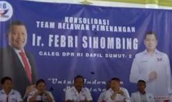 Mantan Bupati Humbahas Ajak Warga Dukung Bacaleg Partai Perindo Febri Sihombing