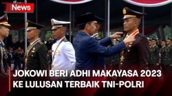 Momen Presiden Jokowi Beri Adhi Makayasa 2023 ke Lulusan Terbaik TNI-Polri, Ada Anak Eks Kapolri 