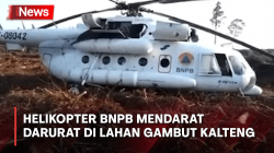 Helikopter BNPB Mendarat Darurat di Lahan Gambut Kalteng