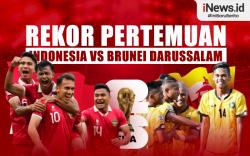 Infografis Rekor Pertemuan Indonesia vs Brunei Darussalam