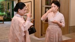 Momen Ibu Negara Iriana Jokowi Minum Teh Bersama Madam Peng Liyuan