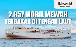 Infografis 2.857 Mobil Mewah Terbakar di Tengah Laut