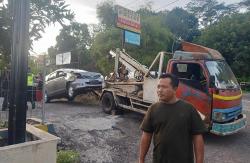 Kecelakaan Karambol di Jalan Jogja-Wonosari, 3 Mobil Ringsek
