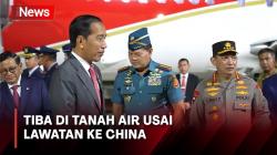 Presiden Jokowi Tiba di Tanah Air usai Kunjungan Kerja ke China
