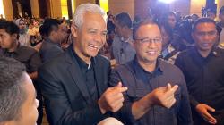 Momen Akrab Ganjar Bertemu Anies di Jaksel, Tunjukkan Love Sign