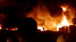 Kebakaran Hebat di Madiun, Tempat Pengolahan Limbah Ban Ludes Dilalap Api