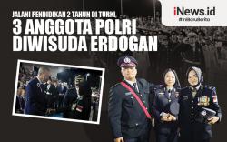 Infografis Jalani Pendidikan 2 Tahun di Turki, 3 Anggota Polri Diwisuda Erdogan