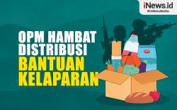 Infografis OPM Ganggu Distribusi Bantuan Bencana Kelaparan di Papua Tengah