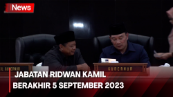  DPRD Jabar Tetapkan  Masa Jabatan Ridwan Kamil Berakhir 5 September 2023 <