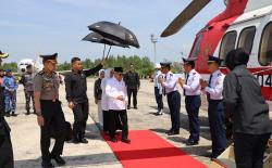 Wapres Naiki Heli Super Puma Kunjungi Perbatasan Indonesia-Malaysia di Pulau Sebatik