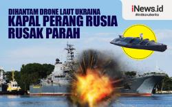 Infografis Dihantam Drone Laut Ukraina, Kapal Perang Rusia Rusak Parah