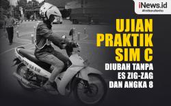 Infografis Ujian Praktik SIM C Tanpa Tes Zig-zag dan Angka 8