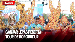 Bacapres Partai Perindo Ganjar Pranowo Lepas Atlet Tour De Borobudur Didampingi Gibran<