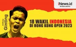 Infografis Daftar 18 Wakil Indonesia di Hong Kong Open 2023