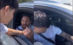 Bertemu Lionel Messi, Fans Dapat Ciuman di Pipi Sampai Menangis