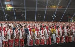 Suasana Pemecahan Rekor Dunia Pagelaran Angklung di Stadion GBK