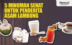 Infografis 5 Minuman Sehat untuk Penderita Asam Lambung