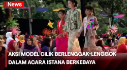Begini Aksi Model Cilik yang Bawakan Kebaya Encim Warna-warni di Acara Istana Kebaya 