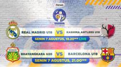 Laga Pembuka IYC 2023! Real Madrid U-18 Vs Kashima Antlers U-18 dan Bhayangkara Presisi FC Vs Barcelona U-19 Malam ini, LIVE di iNews