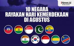 Infografis 10 Negara Rayakan Hari Kemerdekaan  di Agustus 
