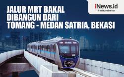 Infografis Jalur MRT Bakal Dibangun dari  Tomang - Medan Satria, Bekasi