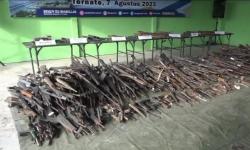 Korem 152 Ternate Musnahkan 700 Senpi Rakitan Sisa Konflik dan Perang Dunia II