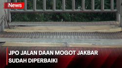Sempat Bolong, JPO Jalan Daan Mogot Km 12 Jakbar Kini Dapat Digunakan Kembali 