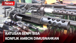 Kodam XVI Pattimura dan Polda Maluku Musnahkan Ratusan Senpi Sisa Konflik